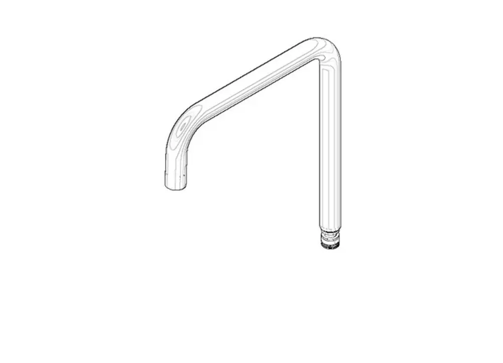 DORNBRACHT Auslauf eckig ERSATZTEILE 90282221201 240 mm, 8 l/min. Platin gebürstet, 90282221201-06 Galeriebild 1